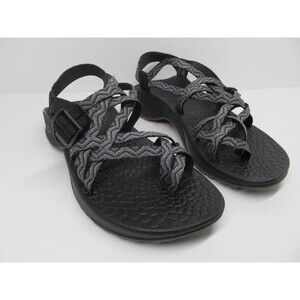 Chaco Updraft Eco Tread  Sandals Black Waves Womens Size 8 M (J105182) Excellent
